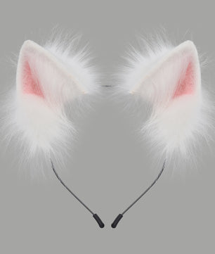 Handgemaakte Pluizige Dierenoren Hoofdband - Kat & Vos Oortjes voor Cosplay & Feest