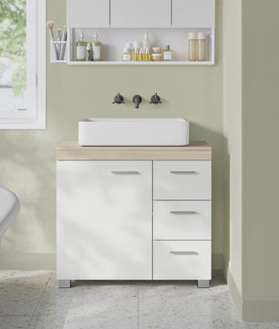 Onderbouw Wastafelkast met Lades en Poten - 70x30x64 cm