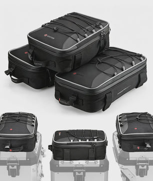 Motorfiets Topcase / Zijtas - 20L Uitbreidbaar - Waterdicht & Robuust