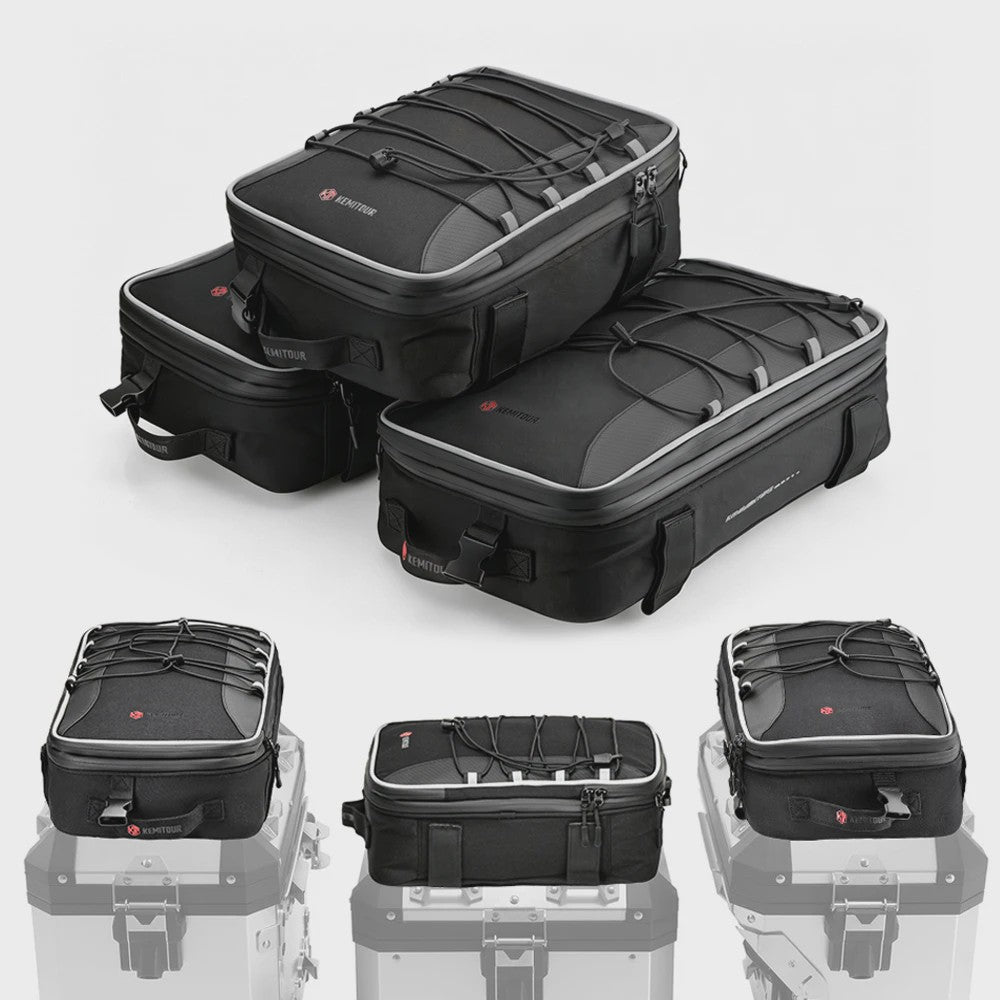 Motorfiets Topcase / Zijtas - 20L Uitbreidbaar - Waterdicht & Robuust