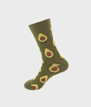 Unisex Katoenen Sokken met Vrolijke Fruit, Dieren & Kunst Prints - Hip Hop & Skateboard Stijl