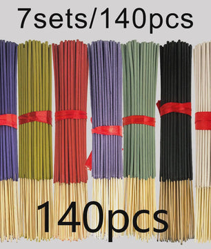 140 Geurkaarsen (7 Sets) - Diverse Aroma's voor Ontspanning en Sfeer