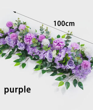 Luxe Witte Kunstbloemen Slinger 100cm - Bruiloft Tafeldecoratie & Achtergrond