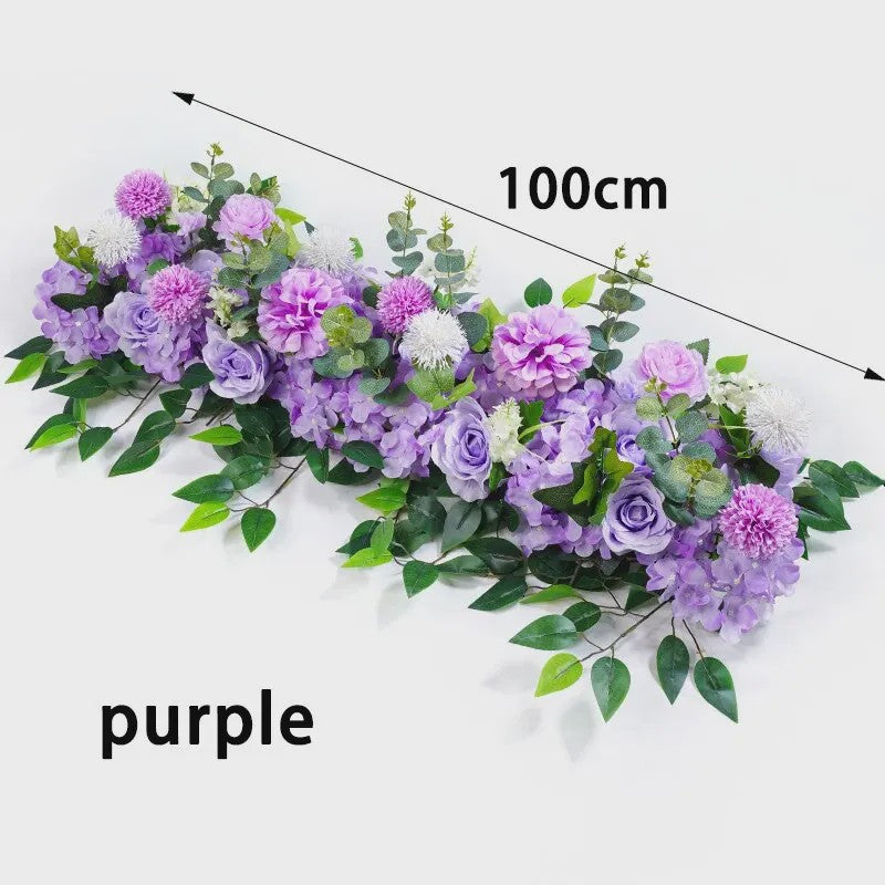 Luxe Witte Kunstbloemen Slinger 100cm - Bruiloft Tafeldecoratie & Achtergrond