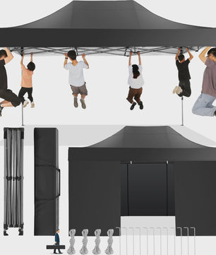 3x4.5m Pop-Up Partytent met 4 Zijpanelen - Waterdicht & UV-beschermend
