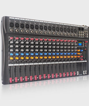 Yamnweo CT16 Professionele 16-Kanaals Audio Mixer met DSP Effecten, Bluetooth & USB