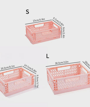 Opvouwbare Opbergkrat & Mand - Stapelbaar, Draagbaar en Ideaal voor Speelgoed, Sieraden en Cosmetica