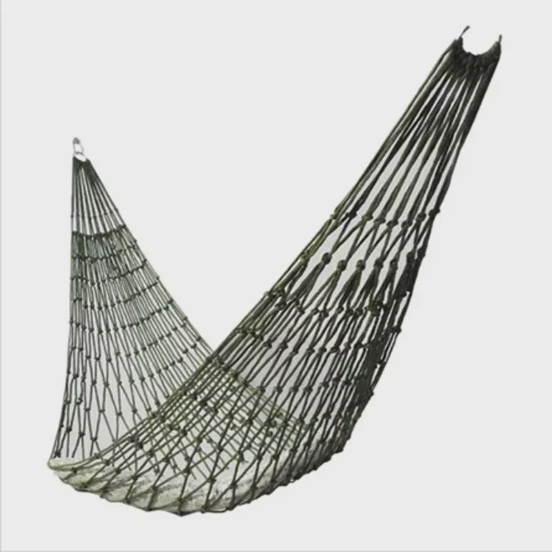 Draagbare Nylon Touw Hangmat - Ademende Mesh Schommelstoel voor Buiten & Binnen