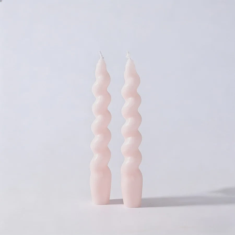 Set van 2 Gekleurde Spiraalkaarsen - Soja Was Aromatherapie Kaarsen voor Huisdecoratie & Cadeau