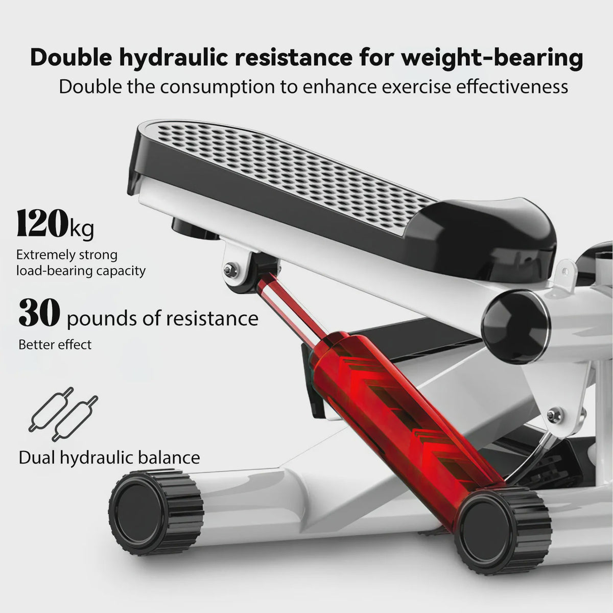 Hydraulische Stepper met Weerstandsbanden - Compacte Indoor Fitness Machine