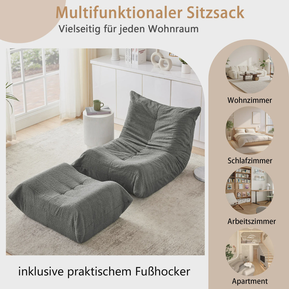 Moderne Lounge Sofa met Opbergruimte - Gestoffeerd en Comfortabel