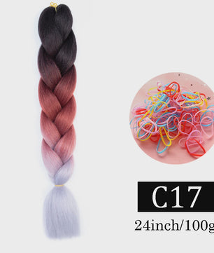 24 Inch Jumbo Braids Haarverlenging - Synthetisch Vlechtkapsel met Ombre Kleuren