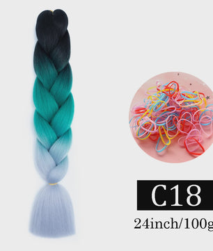 24 Inch Jumbo Braids Haarverlenging - Synthetisch Vlechtkapsel met Ombre Kleuren