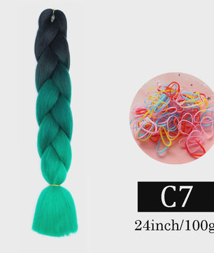 24 Inch Jumbo Braids Haarverlenging - Synthetisch Vlechtkapsel met Ombre Kleuren