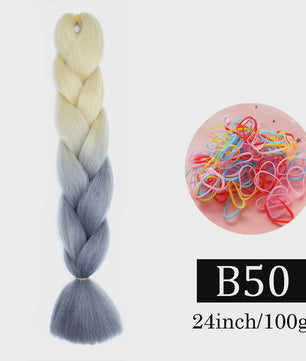 24 Inch Jumbo Braids Haarverlenging - Synthetisch Vlechtkapsel met Ombre Kleuren