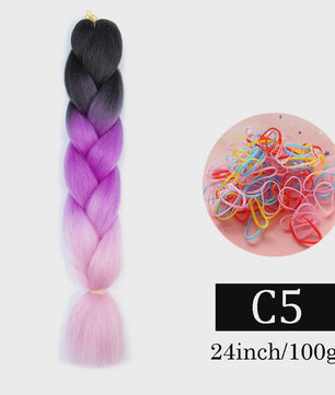 24 Inch Jumbo Braids Haarverlenging - Synthetisch Vlechtkapsel met Ombre Kleuren