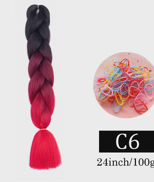 24 Inch Jumbo Braids Haarverlenging - Synthetisch Vlechtkapsel met Ombre Kleuren