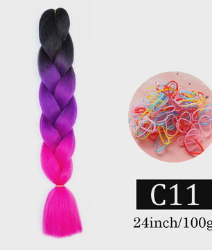 24 Inch Jumbo Braids Haarverlenging - Synthetisch Vlechtkapsel met Ombre Kleuren