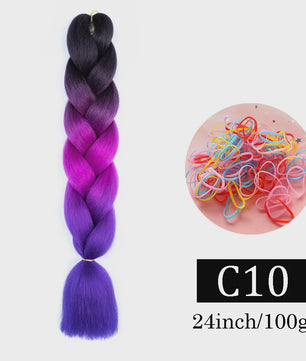 24 Inch Jumbo Braids Haarverlenging - Synthetisch Vlechtkapsel met Ombre Kleuren