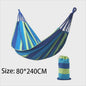 Dubbele Hangmat 2 Persoons Katoen Canvas met Boomriemen - Rood/Blauw Gestreept