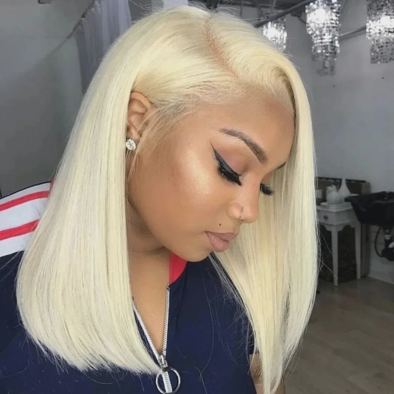 Dames Bob Pruik van Menselijk Haar - 13x4 HD Lace Front, Pre-Plucked, Glueless, met Baby Hair