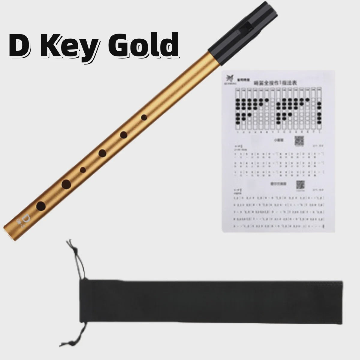 Miwayer Ierse Tin Whistle - 6 Gaten Fluit in C/D Toets - Folk Muziekinstrument voor Beginners