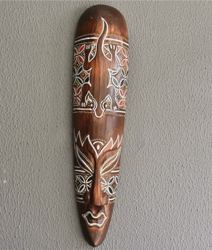 Handgesneden Afrikaans Houten Masker - Decoratieve Muurdecoratie met Tribale Kunst (50cm)