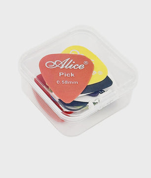 Alice Gitaar Plectrum Set - Diverse Diktes (0.58mm t/m 1.50mm) - 12/24/50/100 Stuks