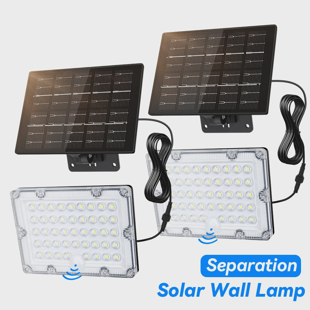 234 LED Solar Wandlamp met Bewegingssensor - Waterdicht IP65, Split Design voor Buiten en Garage
