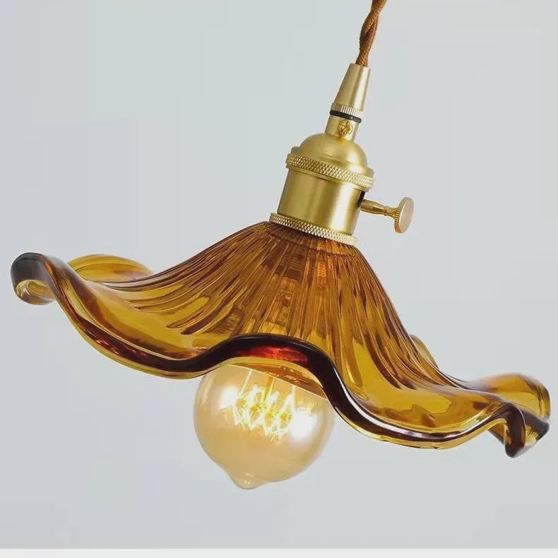 Nordic Minimalistische Glazen Hanglamp met Koperen Fitting - Sfeervolle Verlichting voor Woonkamer & Slaapkamer