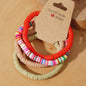 Set van 4 Kleurrijke Heishi Kralen Armbanden - Handgemaakt Boho Mixkleur Sieraden Dames 2024