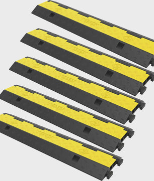 Robuuste Kabelgoot Rubber/PVC - 2 Kanalen - 5000kg Capaciteit - Verkeersdrempel