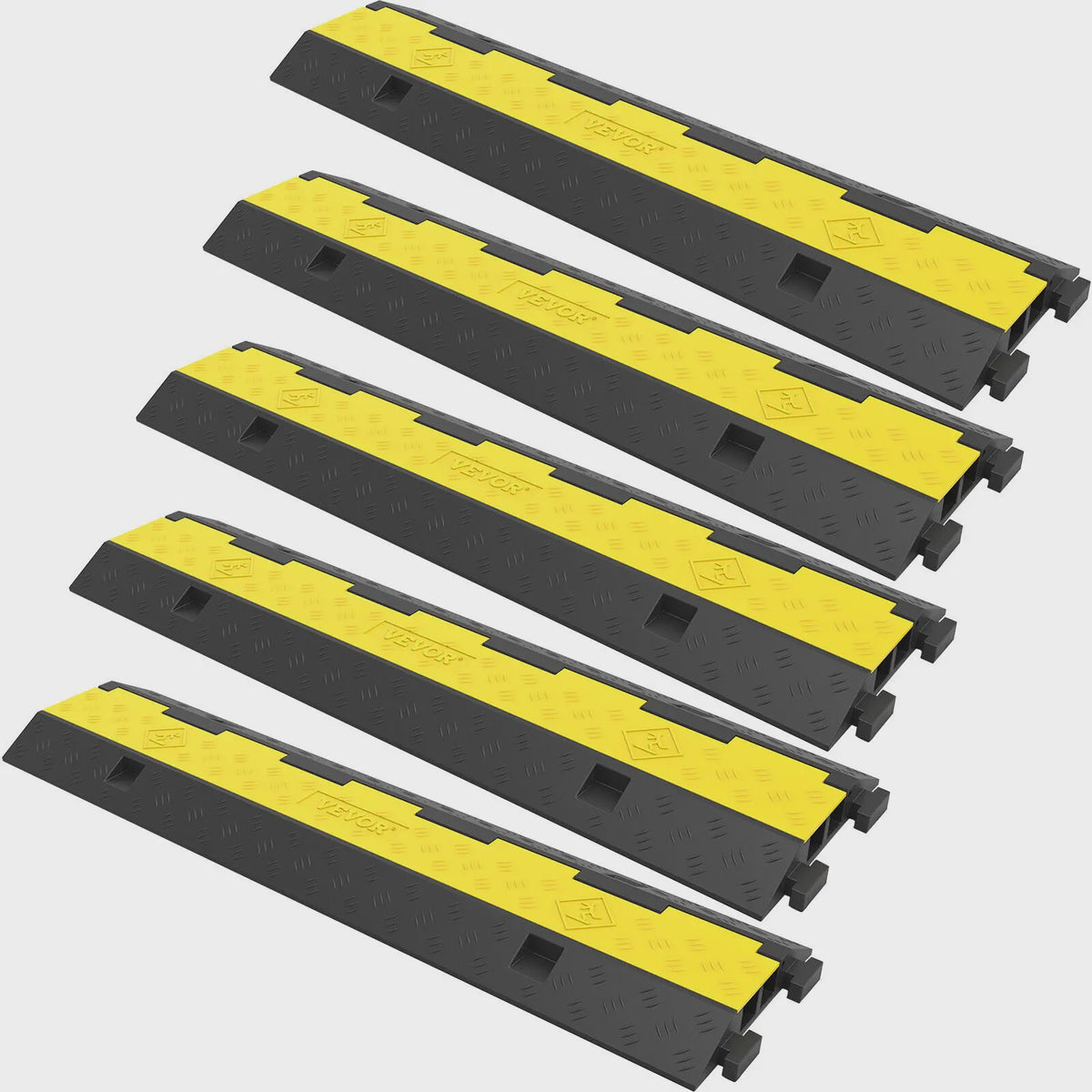 Robuuste Kabelgoot Rubber/PVC - 2 Kanalen - 5000kg Capaciteit - Verkeersdrempel