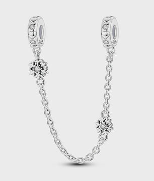 925 Sterling Zilveren Veiligheidsketting Bedel voor Armbanden - Maan, Ster, Vlinder, Hart