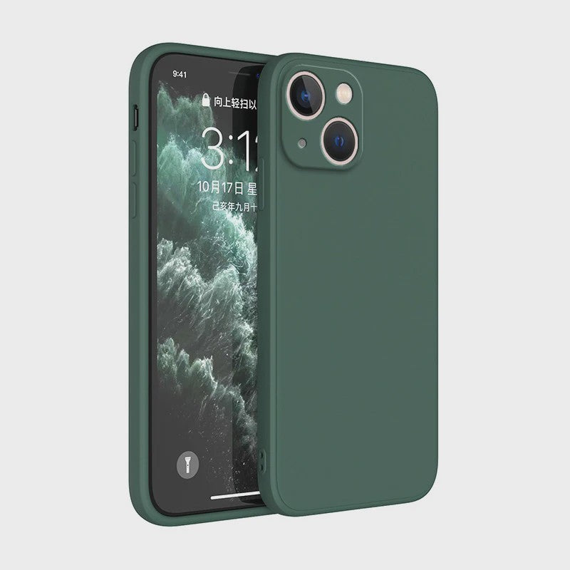 Luxe Vloeibare Siliconen Hoesje met Camera Bescherming voor iPhone 14 Plus, 11, 12, 13, 14 Pro Max, 12 Mini, 13 Mini