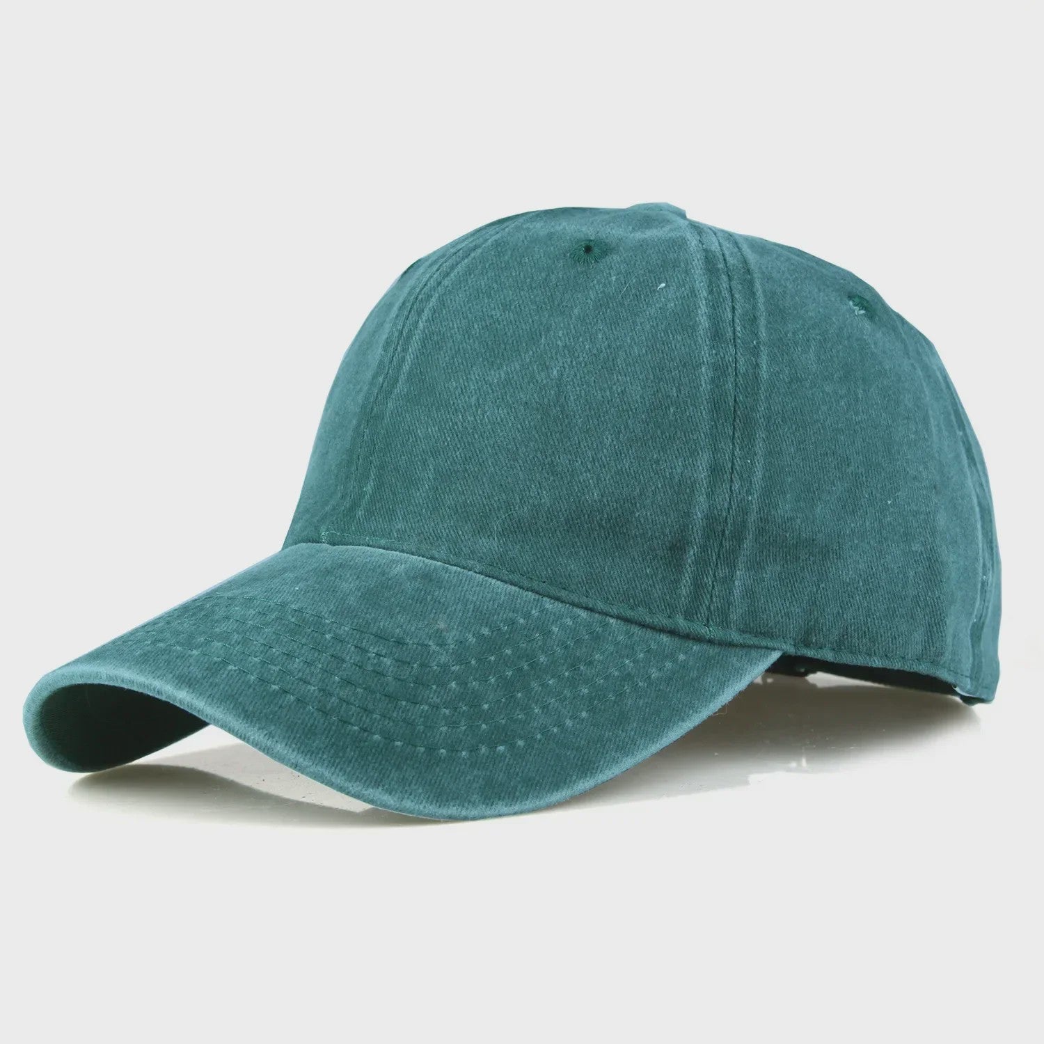 Vintage Washed Denim Baseball Cap - Unisex Snapback voor Heren & Dames