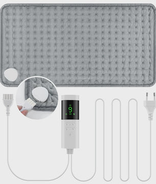 Elektrische Verwarmingsdeken 30x60cm - Verstelbare Warmte & Timer voor Rug, Nek, Schouder - Wasbaar & Comfortabel