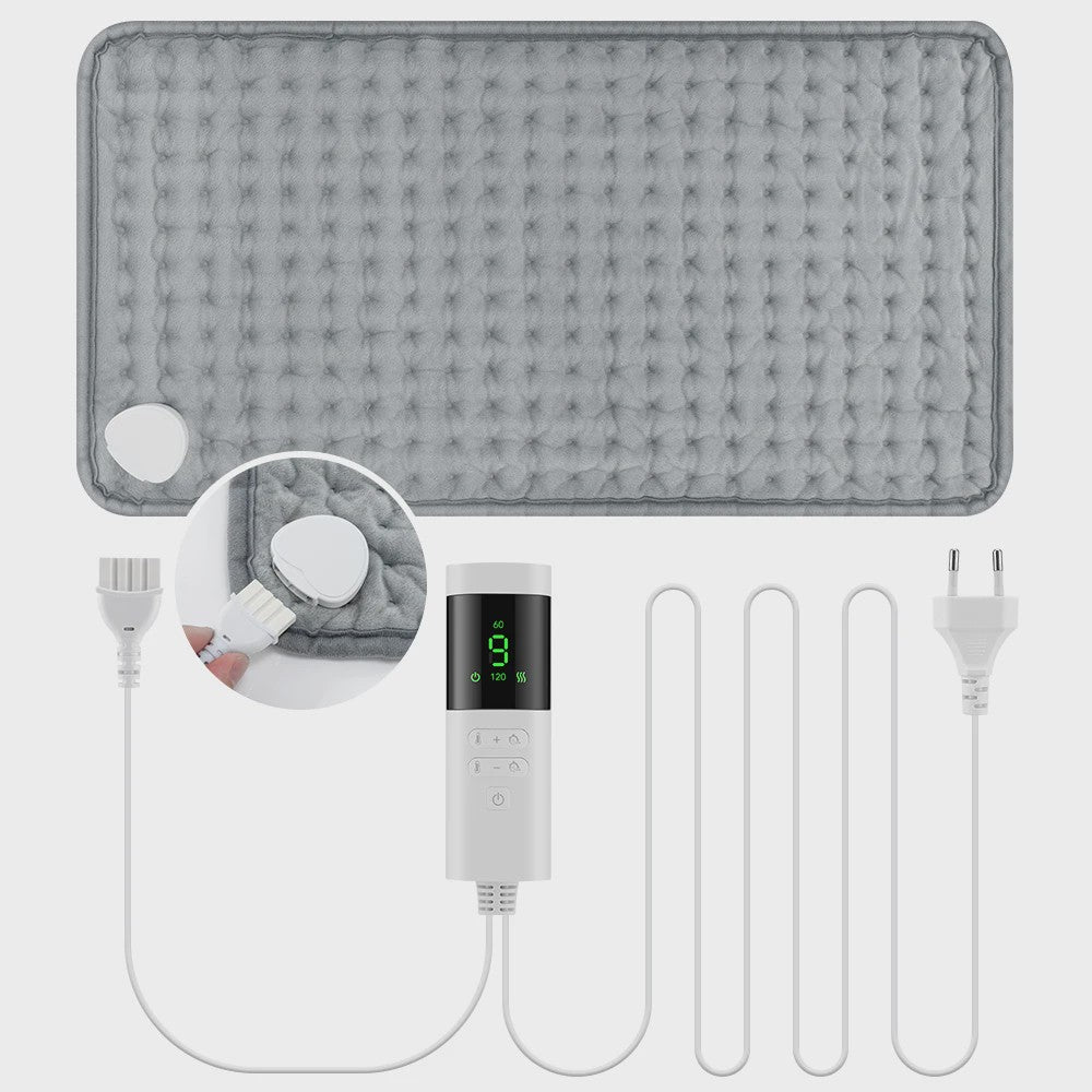 Elektrische Verwarmingsdeken 30x60cm - Verstelbare Warmte & Timer voor Rug, Nek, Schouder - Wasbaar & Comfortabel