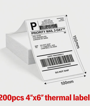 Verzendlabels 10x15cm (4"x6") - Zelfklevend Thermisch Papier voor Labelprinters