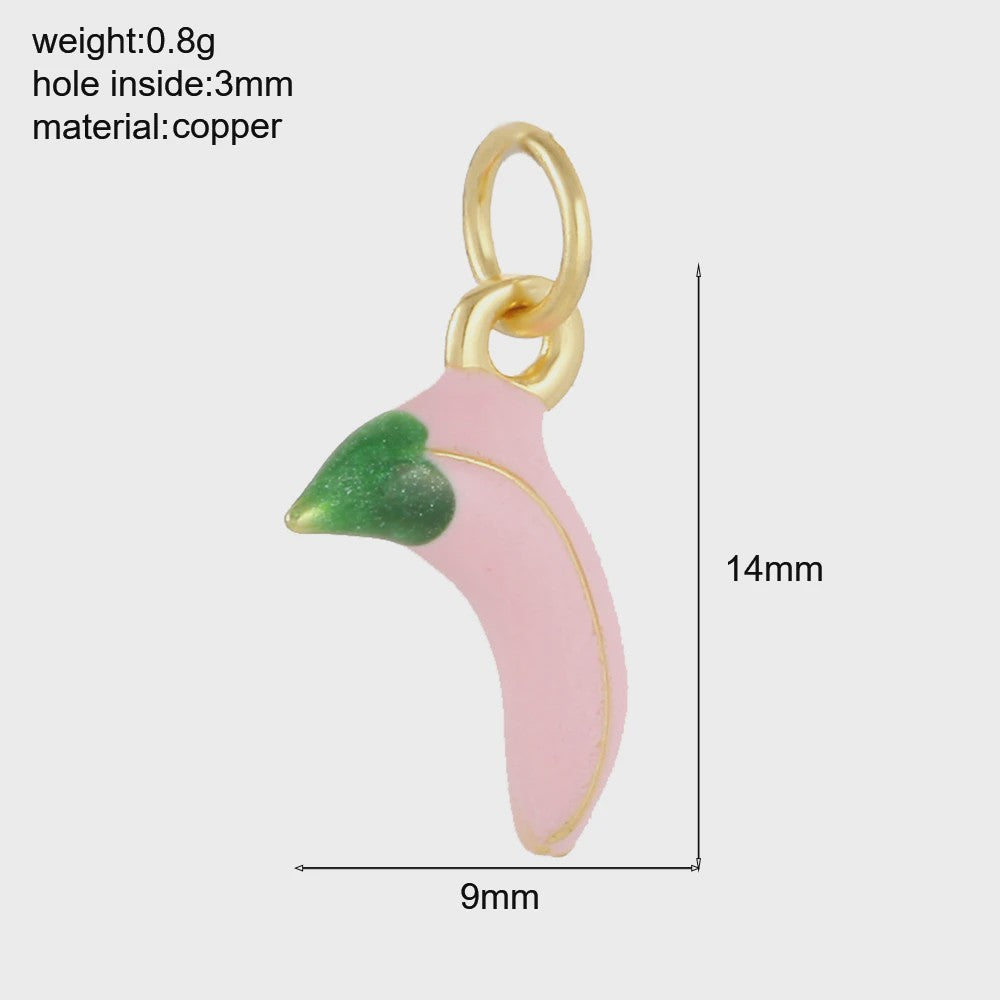Gouden Bedeltjes Fruit & Drankjes met Zirkonia - Sieraden Maken