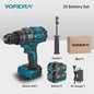 YOFIDRA 21V Brushless Accuboormachine 900Nm 13mm - Krachtige Boor- en Schroefmachine