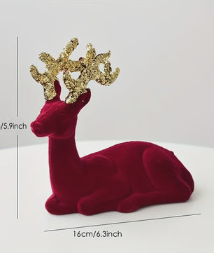 Kerstdecoratie: Pluche Herten Ornament voor Kerstboom of Bureau