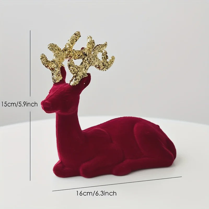 Kerstdecoratie: Pluche Herten Ornament voor Kerstboom of Bureau