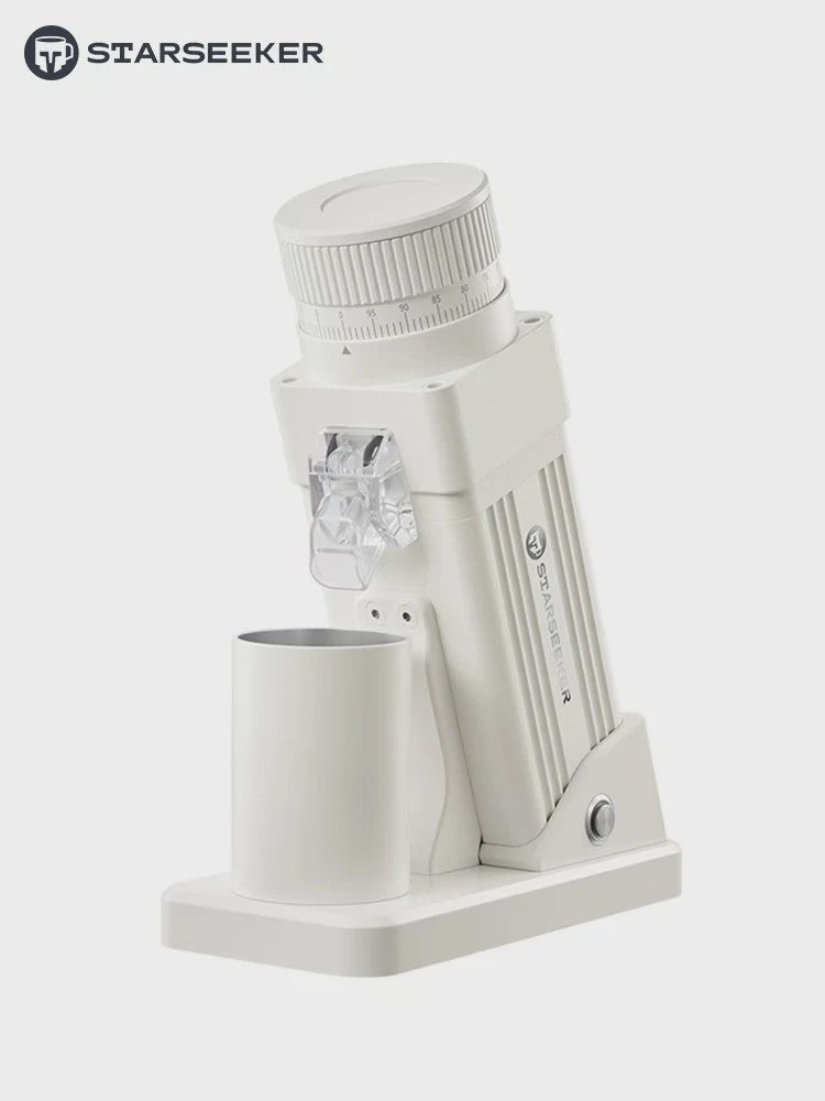 STARSEEKER E55Pro Elektrische Koffiemolen - 55mm Titanium Burr, Traploze Instelling