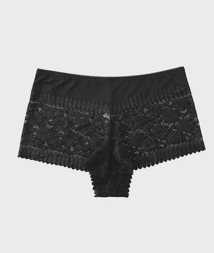 Luxe Kanten Boyshorts met Hoge Taille en Sexy Uitsnijdingen - Verkrijgbaar in Plus Size
