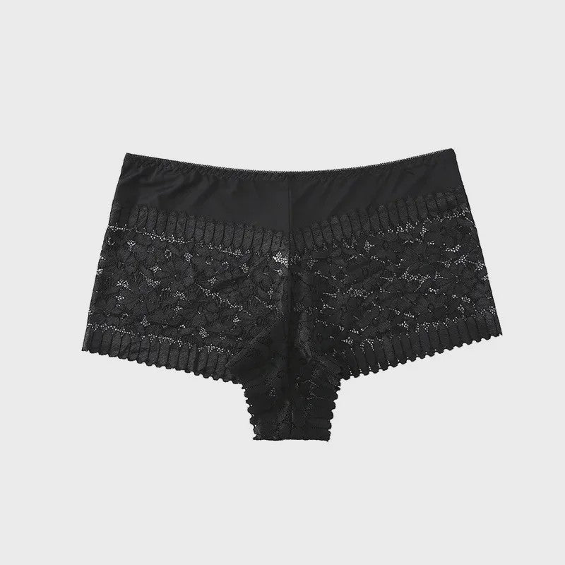 Luxe Kanten Boyshorts met Hoge Taille en Sexy Uitsnijdingen - Verkrijgbaar in Plus Size