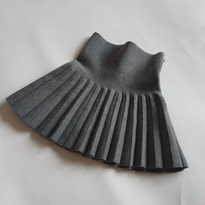 Meisjes Gebreide Plissé Rok - Kinderen 2-12 Jaar - Herfst Winter Stijl