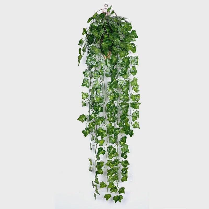 90cm Kunstplant Hangplant Klimop Pothos Begonia Druivenblad - Decoratieve Muurdecoratie