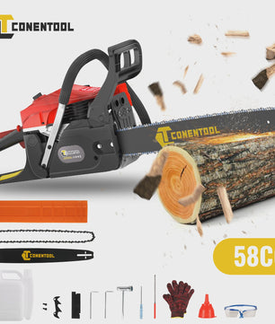 CONENTOOL 58CC Benzine Kettingzaag 20 Inch met 65Mn Staalketen