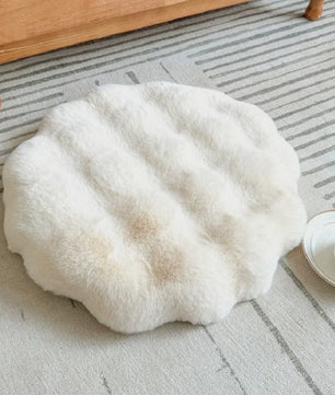 Luxe Pluche Zitkussen met Memory Foam - Rond, Zacht & Comfortabel